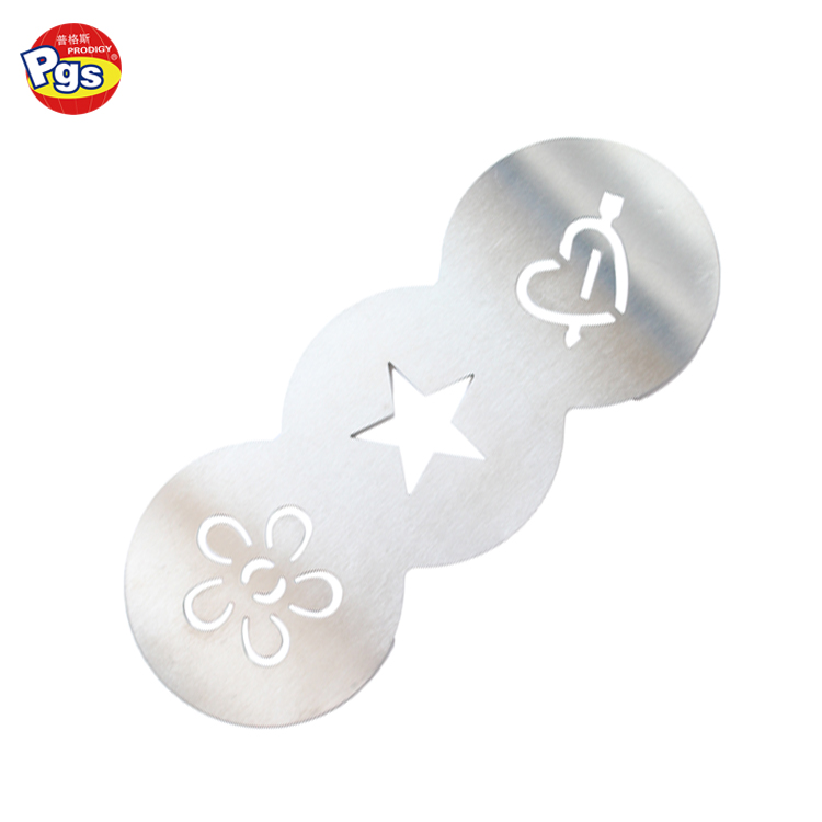 3 in 1 heart / star / flower shape stainless steel coffee stencil 3 in 1 heart / star / flower shape stainless steel coffee stencil