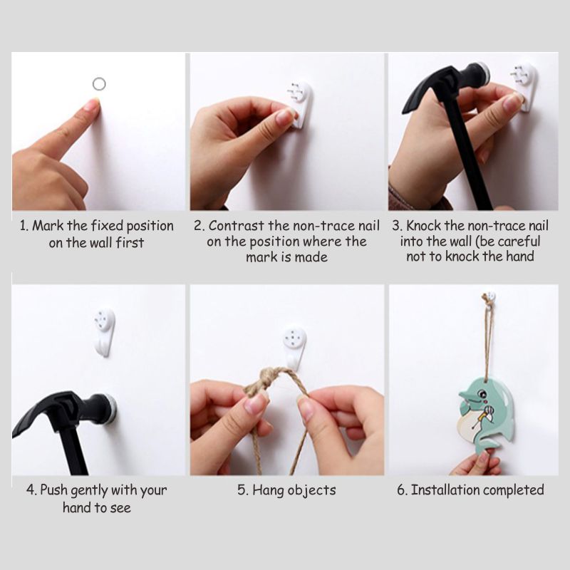 Frame Plastic Nail Hooks