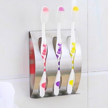 Adhesive stainless steel toothbrush holder Adhesive stainless steel toothbrush holder
