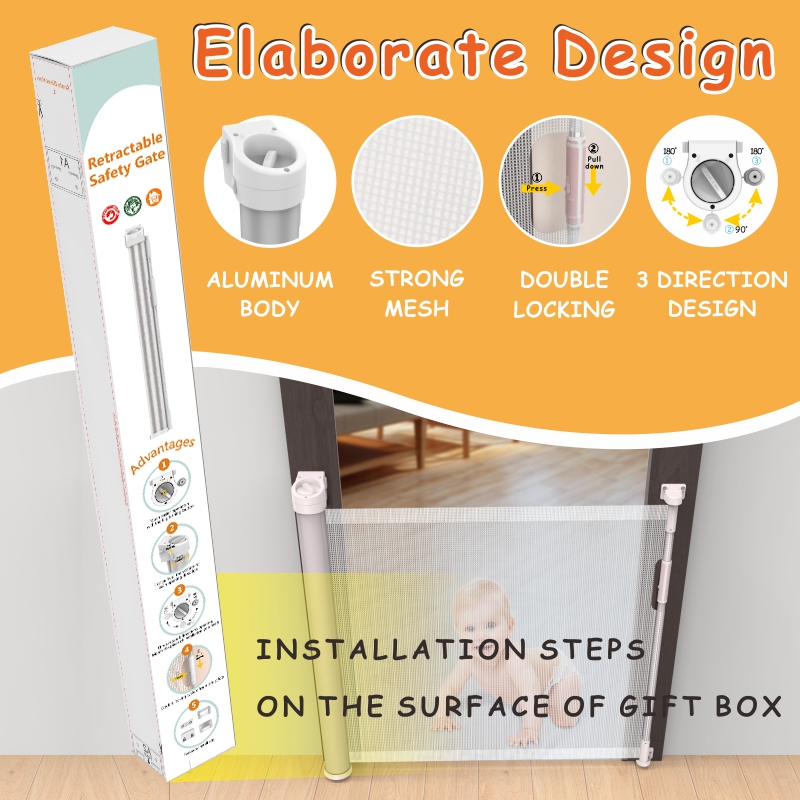 retractable safety gate