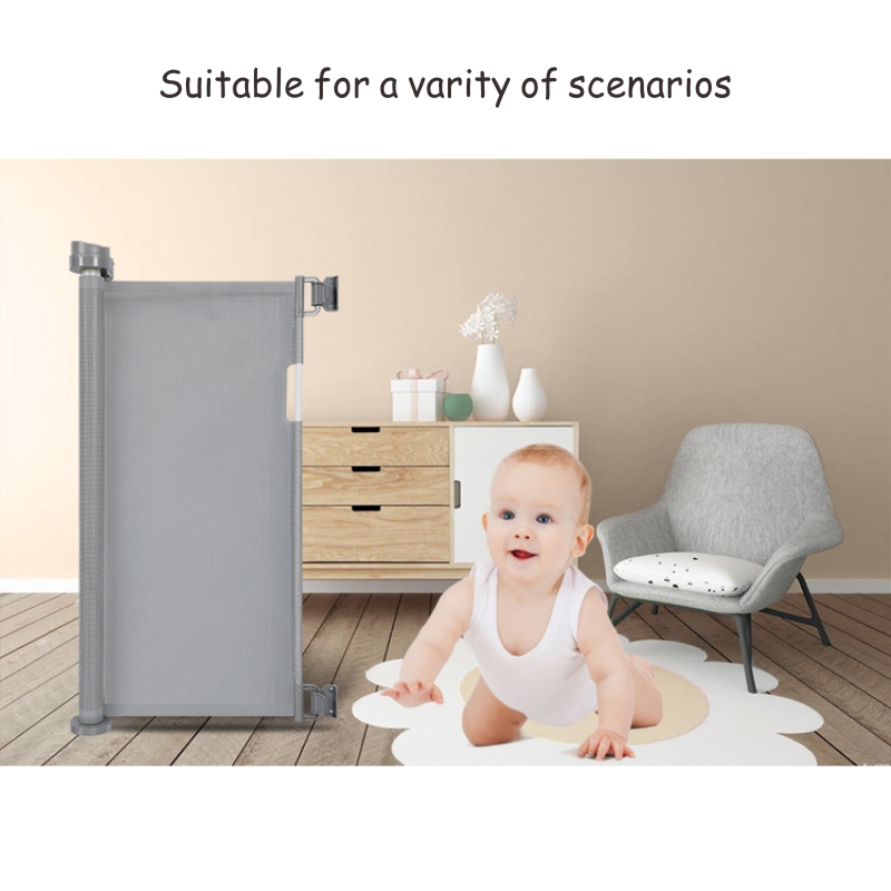 Retractable baby gate