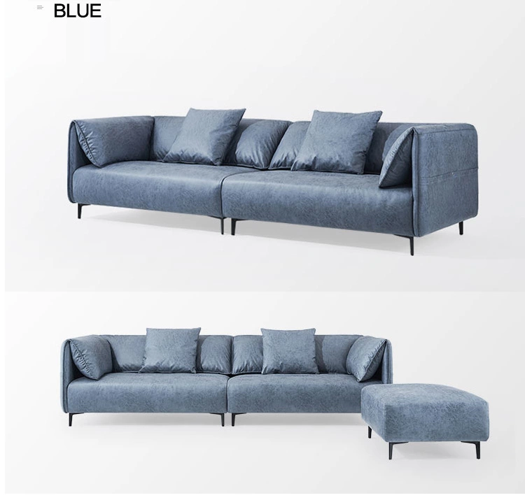 Modern Simple Italian Luxury Sofa Small Living room Three Person Technology fabric Sofa