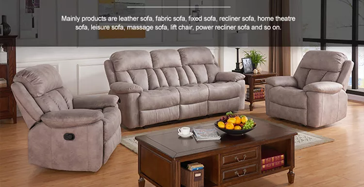 Wholesale luxury Reclin Sofa Modern Live Room Recliner Chair Genuine Leather Recliner Sofa Set