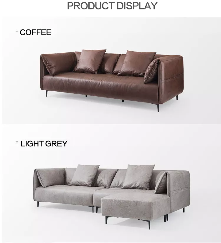 Modern Simple Italian Luxury Sofa Small Living room Three Person Technology fabric Sofa