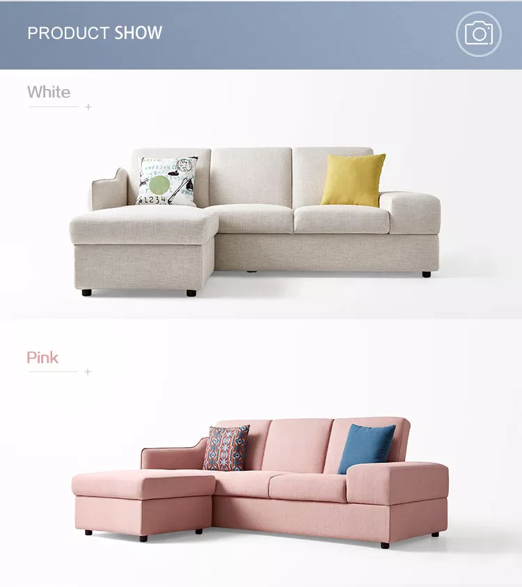 Simple modern living room three seats storage sofa bed combination small apartment furniture