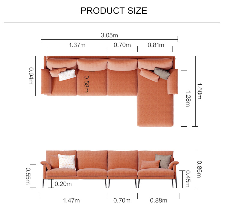 Factory Price Modern L Shaped Simple Set New Model Design Sofa