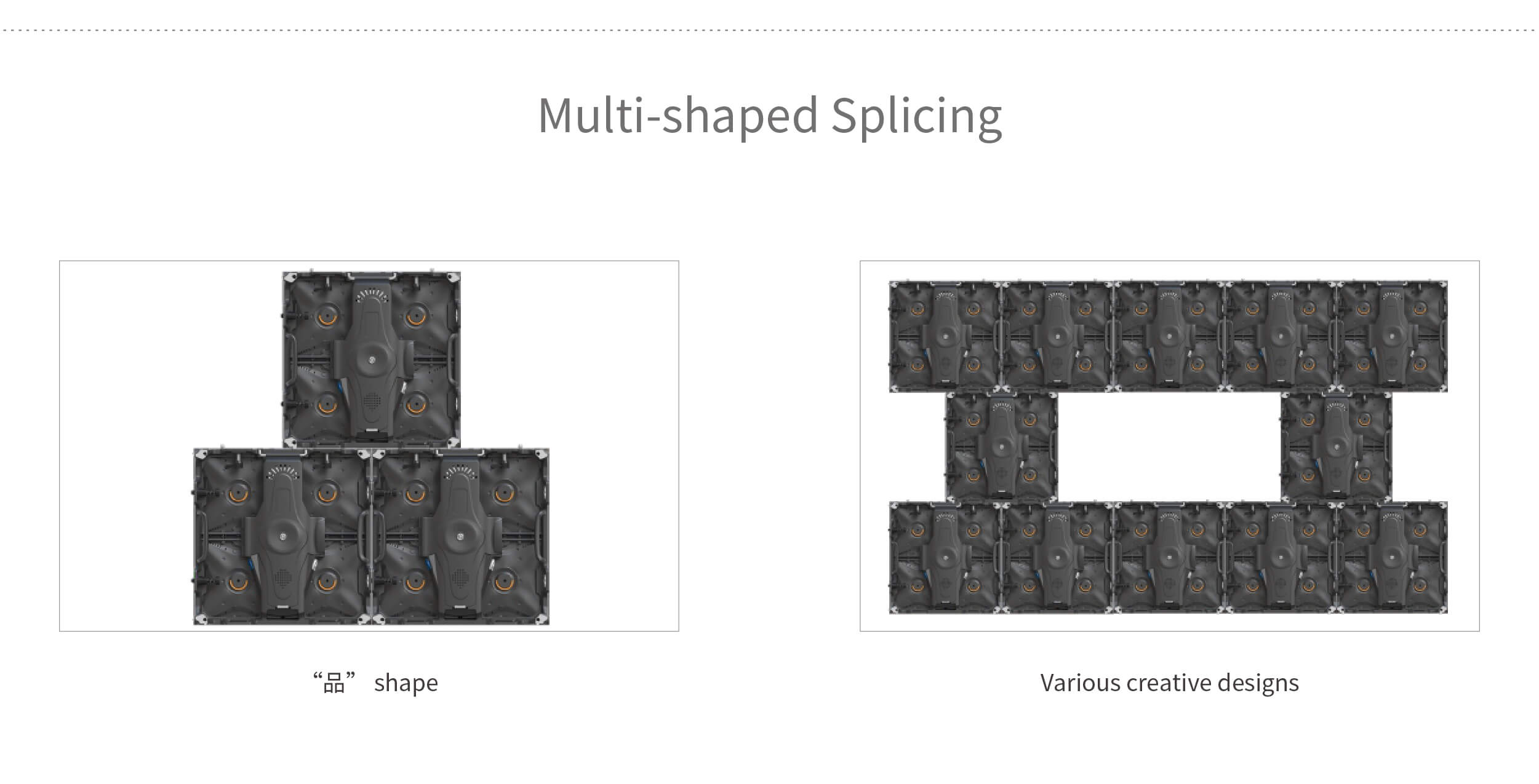 shaped splicing led video wall