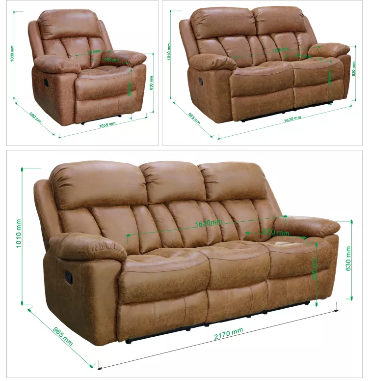 Wholesale luxury Reclin Sofa Modern Live Room Recliner Chair Genuine Leather Recliner Sofa Set