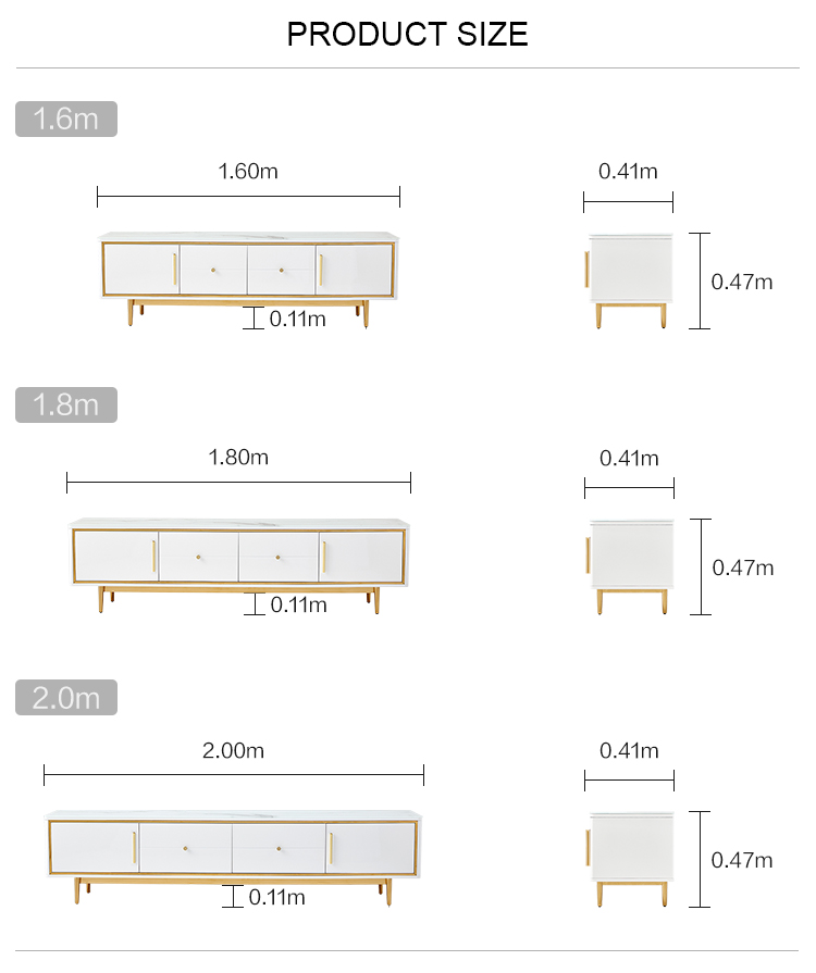 Linsy Modern Wooden Marble Metal Side Granite Luxury Tv Tables Set Rectangular Coffee Table DZ1M-C