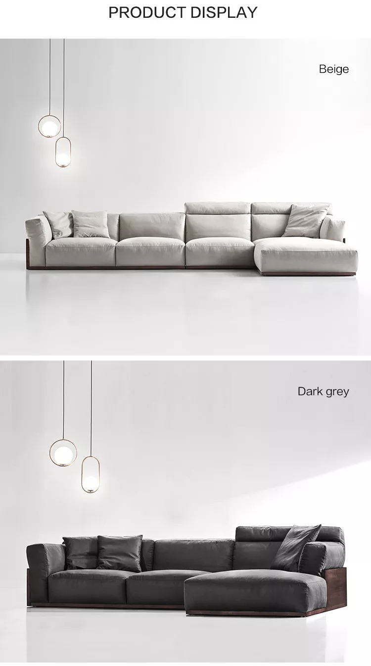 Nordic style large apartment combination set living room tech cloth fabric light luxury sofa