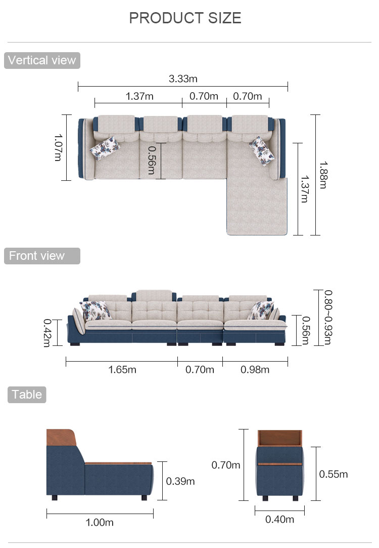 Modern  L Shaped Chaise Longue Seater Home Furniture Room Sofa Set