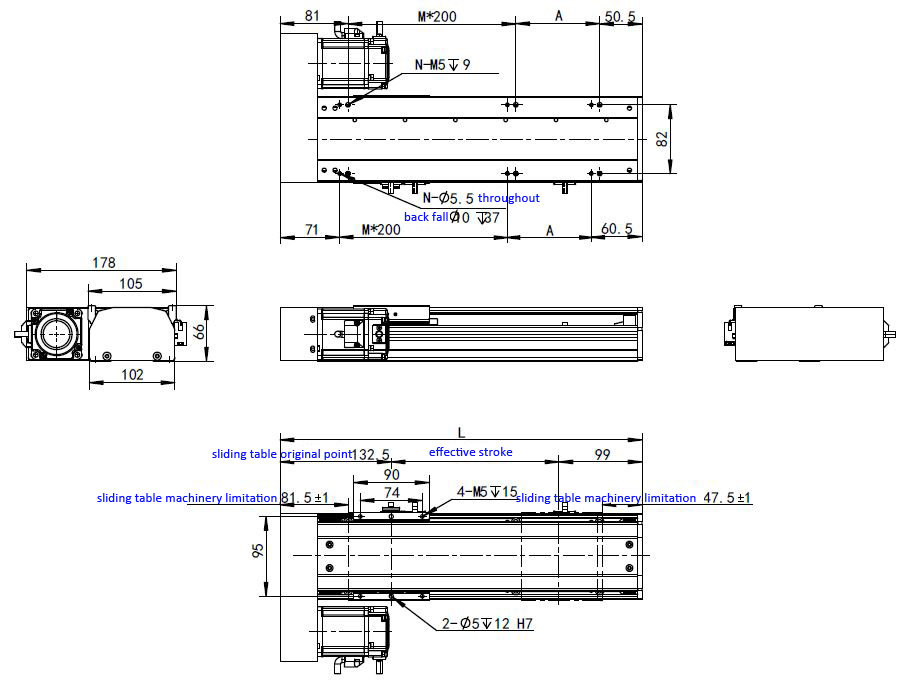 CNC Ball Screw Module Linear Slide Module 