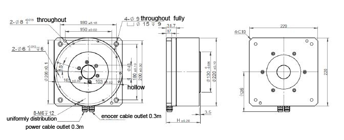 High Speed Frame Outer Rotor Torque Motor HAN'S-F Series 