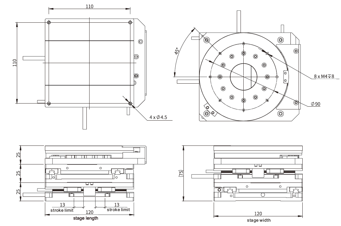 Ultra-thin miniature linear stage Ultra-thin miniature linear stage