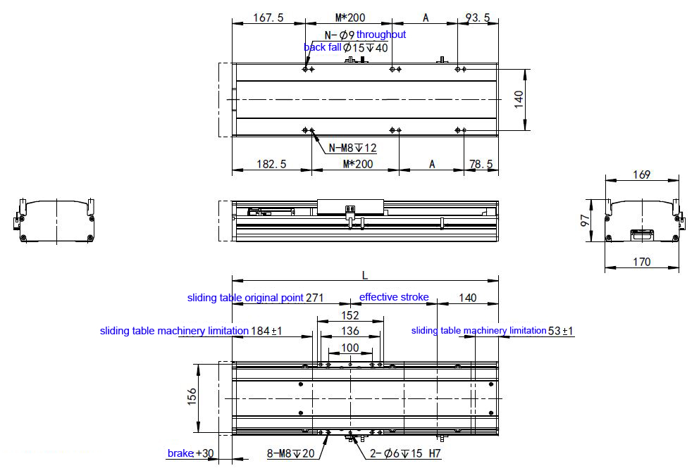 HAN'S LASER linear motion guide rail module HAN'S LASER linear motion guide rail module
