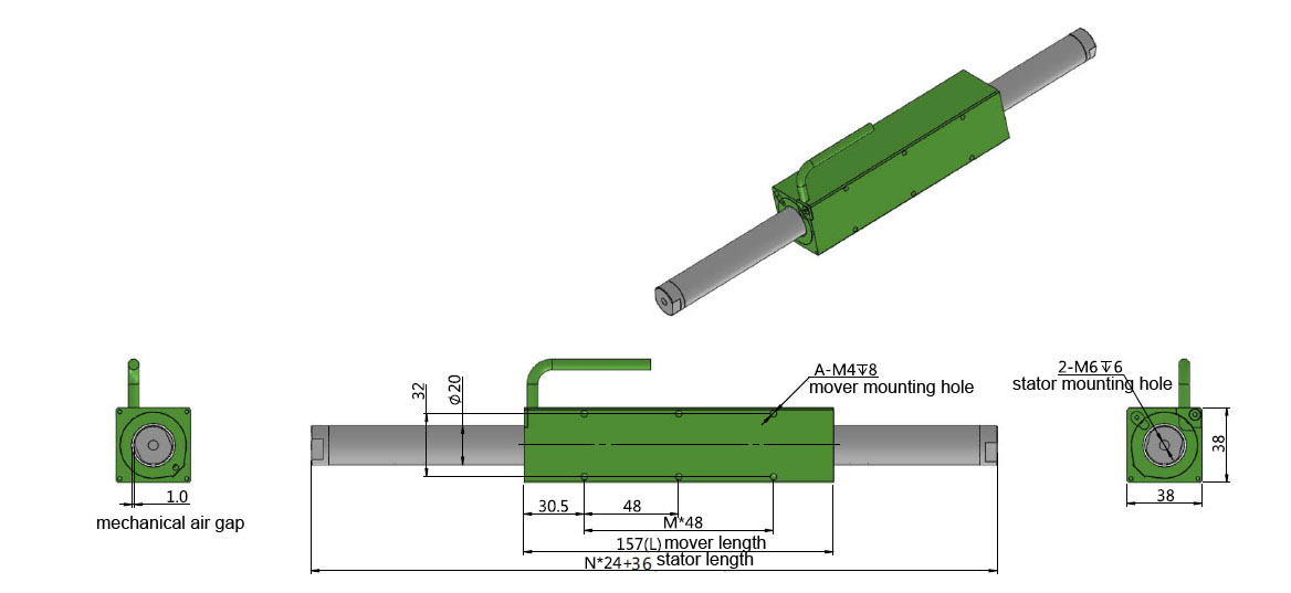 Rod linear motor