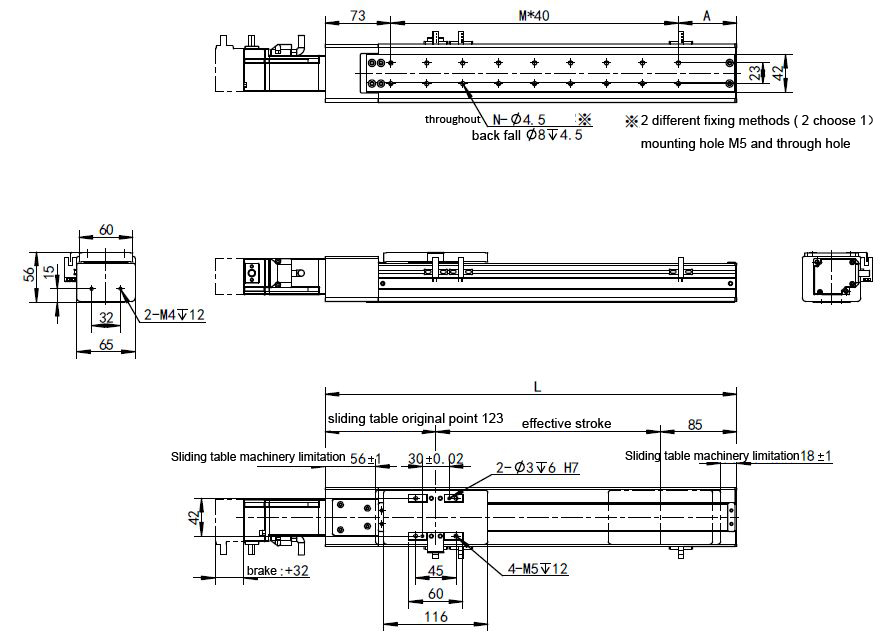 servo linear module motor 