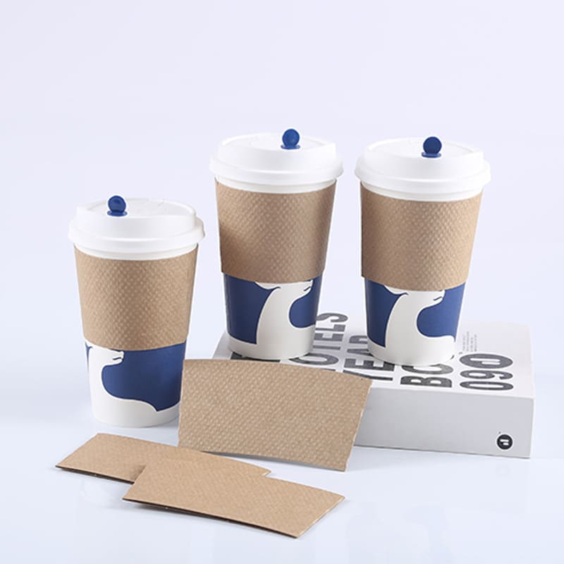 Sugarcane Pulp paper cup sleeve