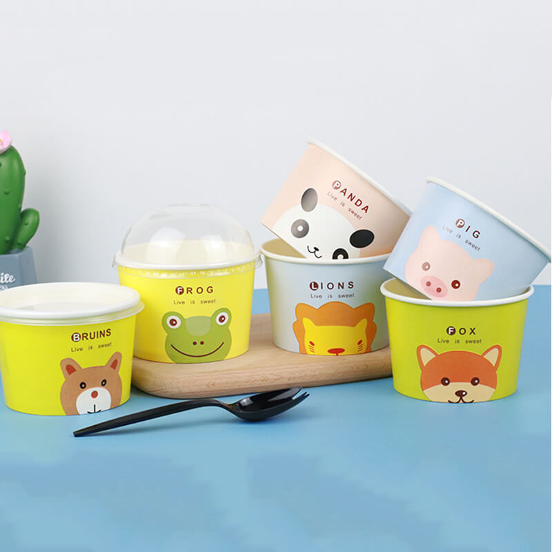 Double PE Coated Paper Cups disposable paper ice cream cups