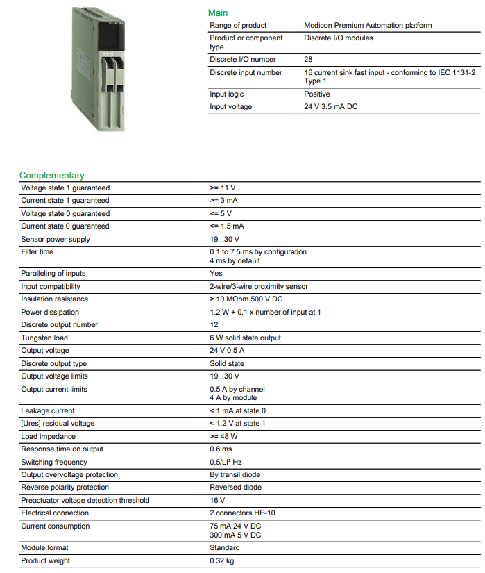 Schneider TSXDMY28FK