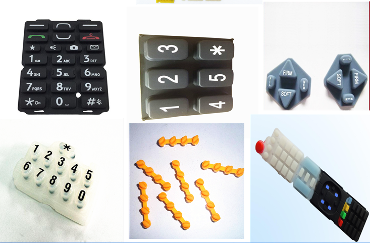 Rubber remote control button