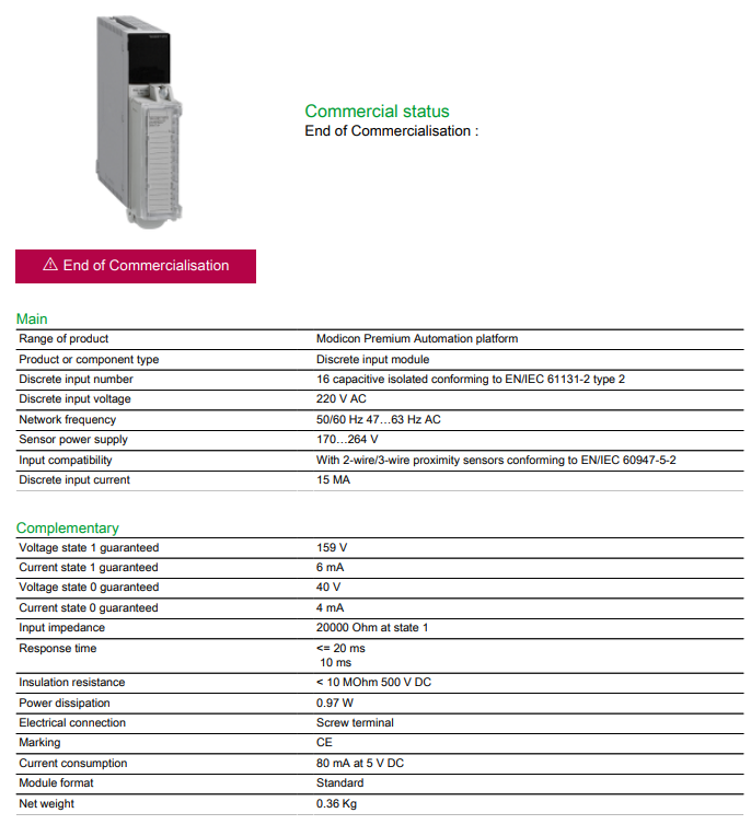 Schneider TSXDEY16A5