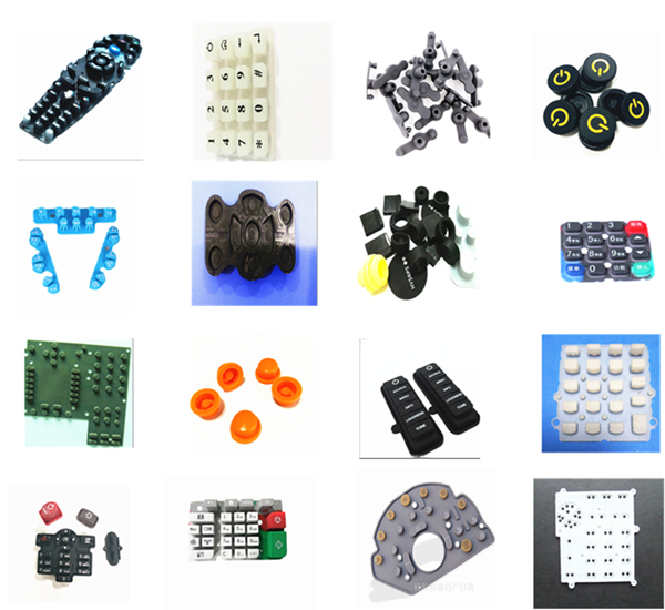 Rubber remote control button