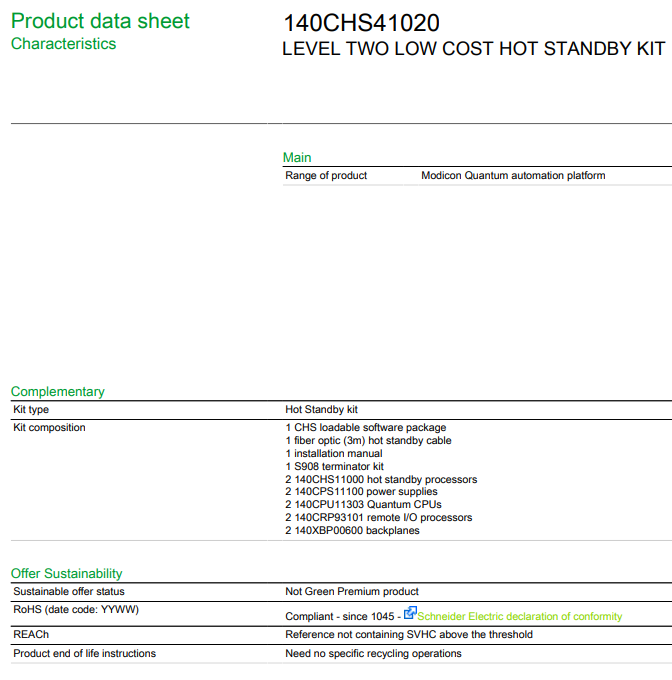 Schneider 140CHS41020