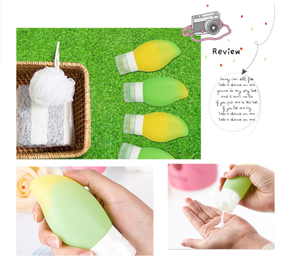 Silica gel cosmetics in separate bottles