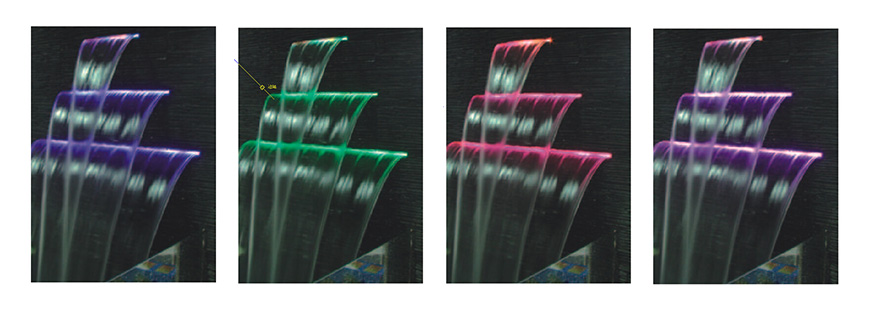 led waterfall fountain