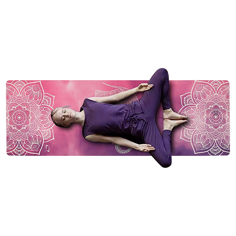 suede yoga mat knee