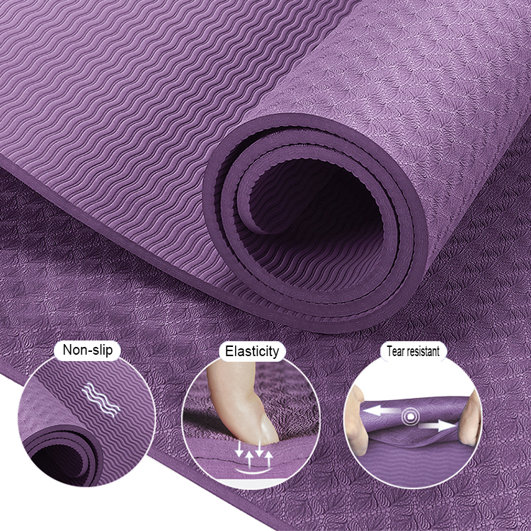 yoga mat tpe 8mm pastel tpe yoga