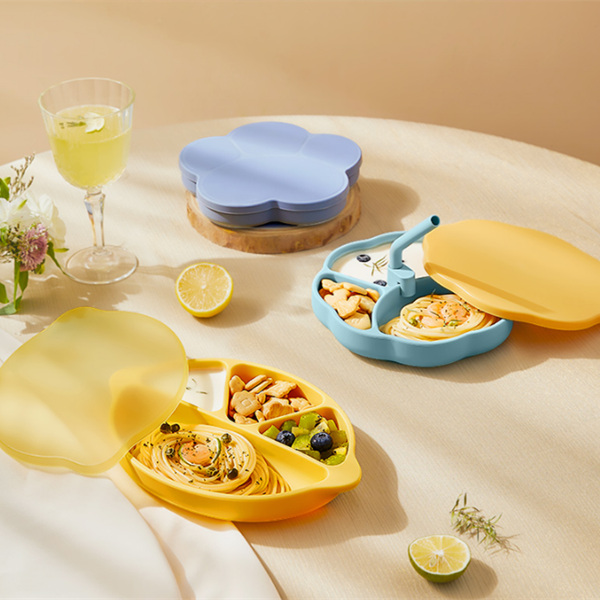 Baby silicone dinner plate