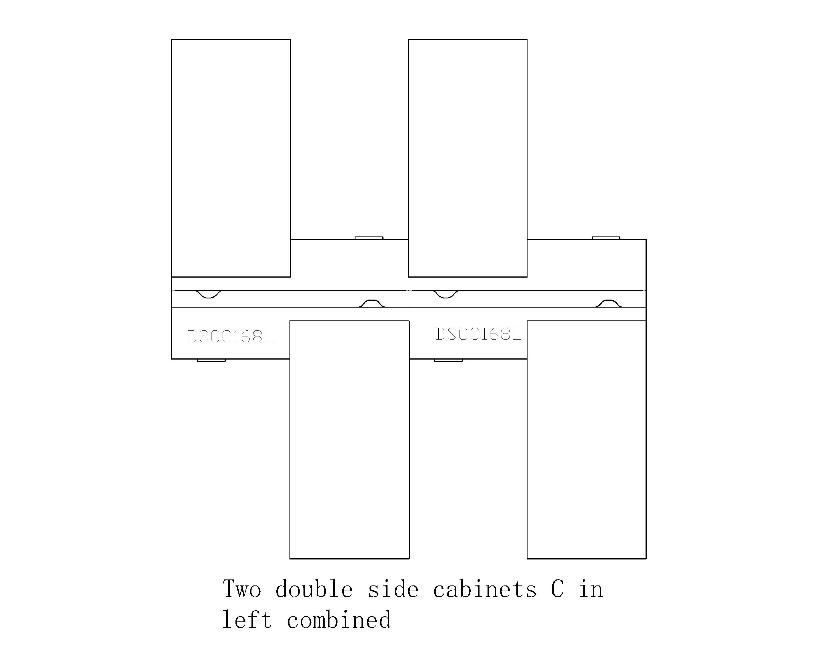 Double side cabinet C in left side combined
