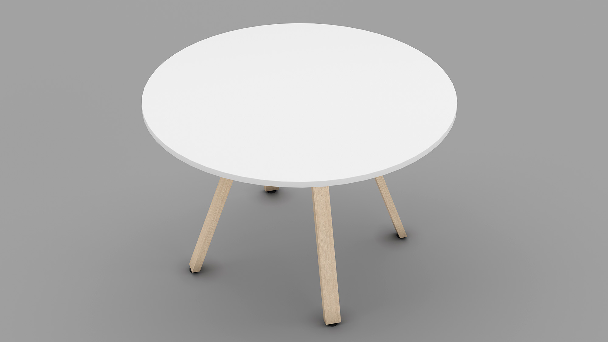 Dia1200 round table with steel frame+timber