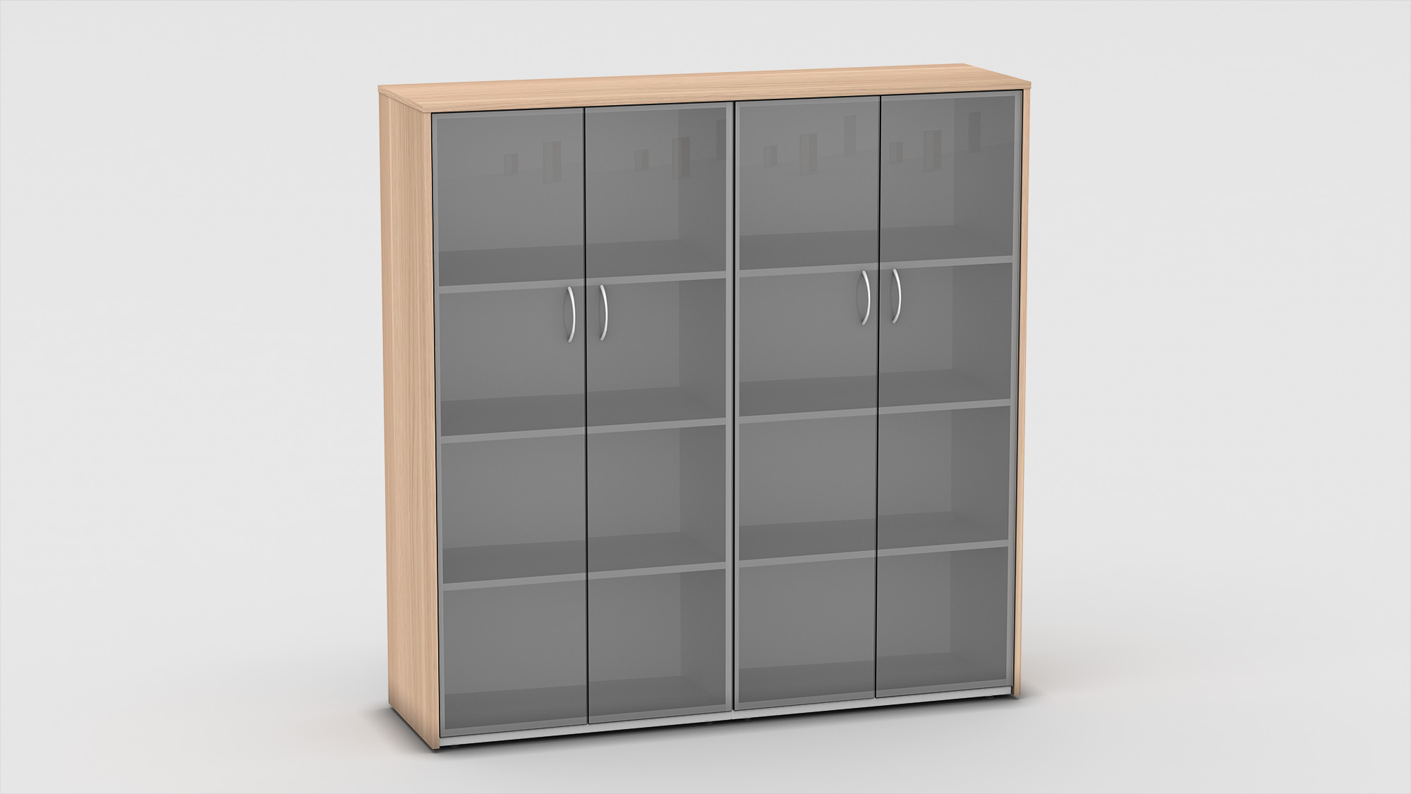 Double glass door bookcase