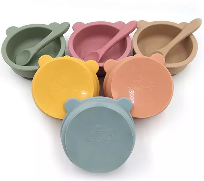 Super suction silicone bowl