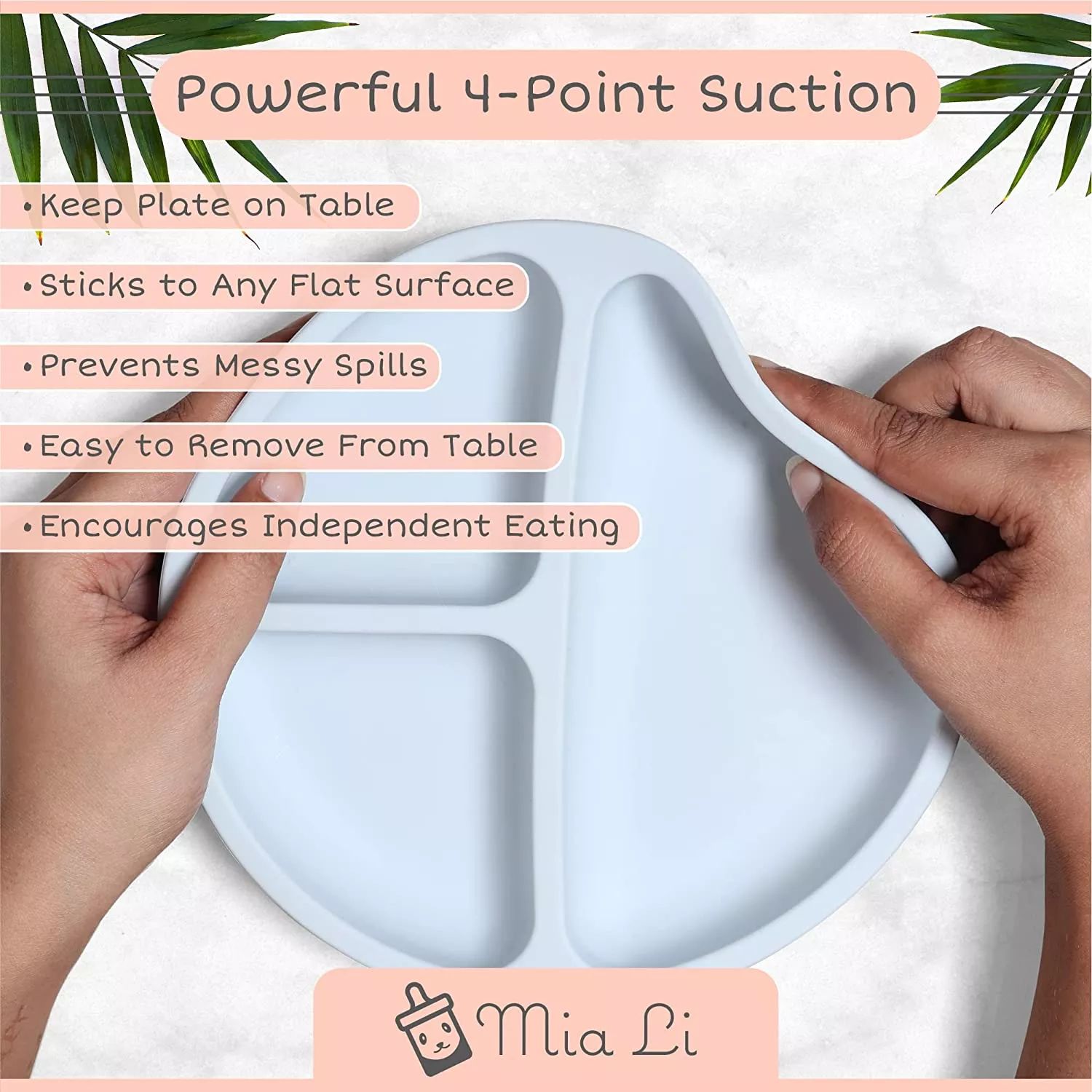 powerful 4-point suction plate