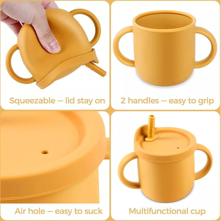Silicone snack glass of water