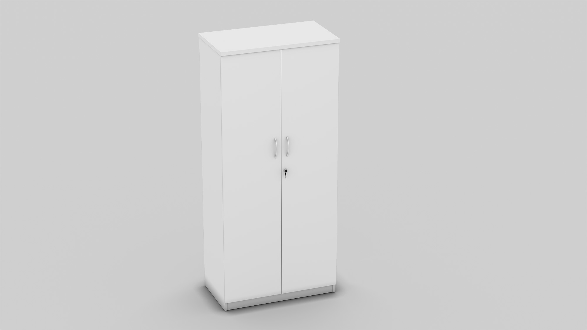 Hight storage cupboard with two swing doors