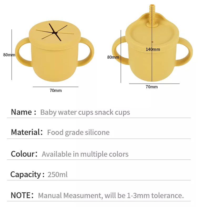 Sizes of silicone tableware