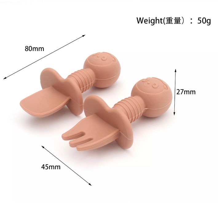 silicon spoon for babies animal shape