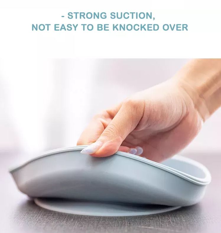 Super suction prevents food from spilling out.