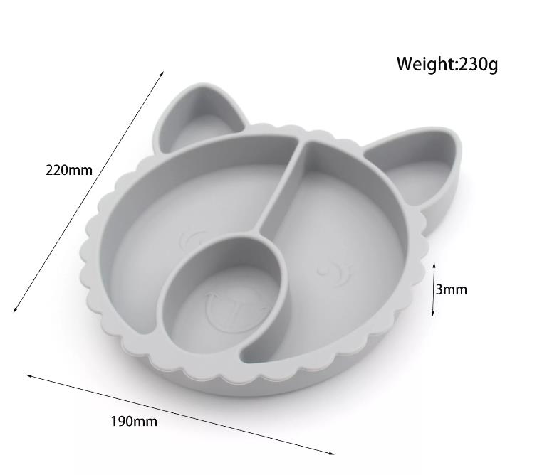 Five-compartment dinner plate