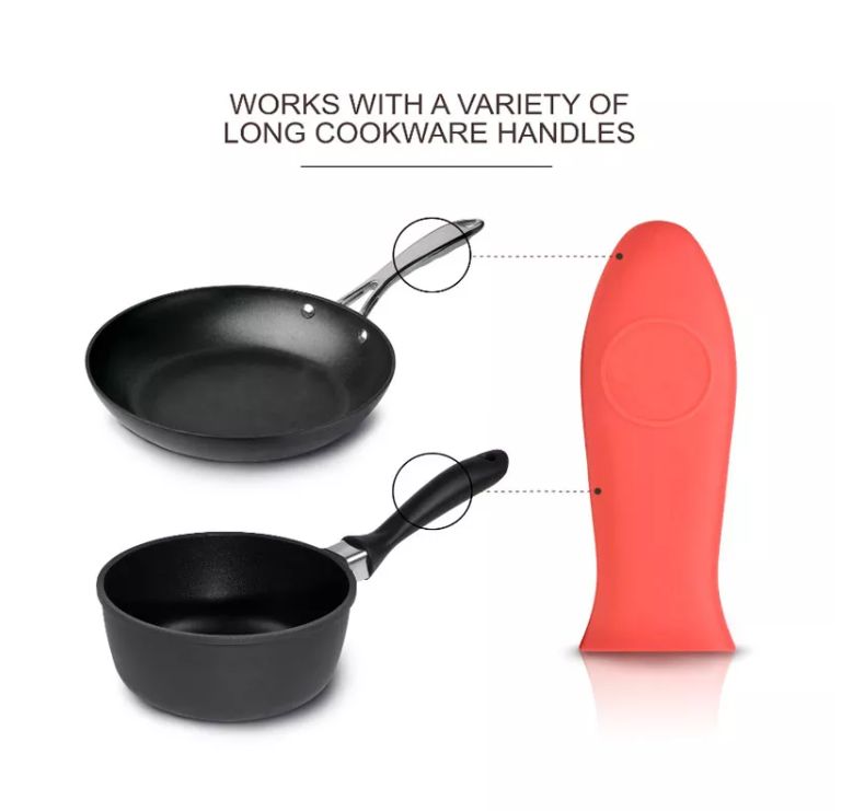 Heat insulation silicone handle sleeve