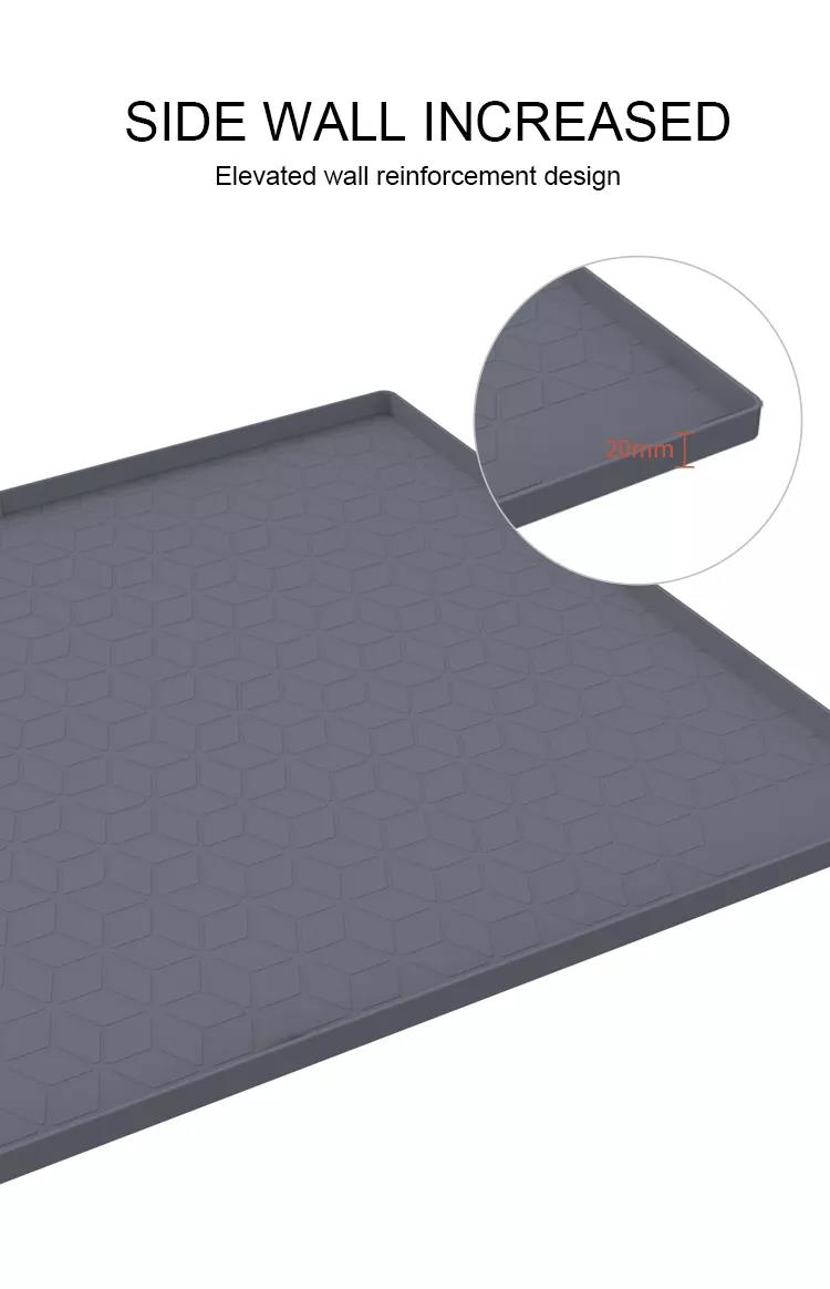 sink mat with overflow-proof edge