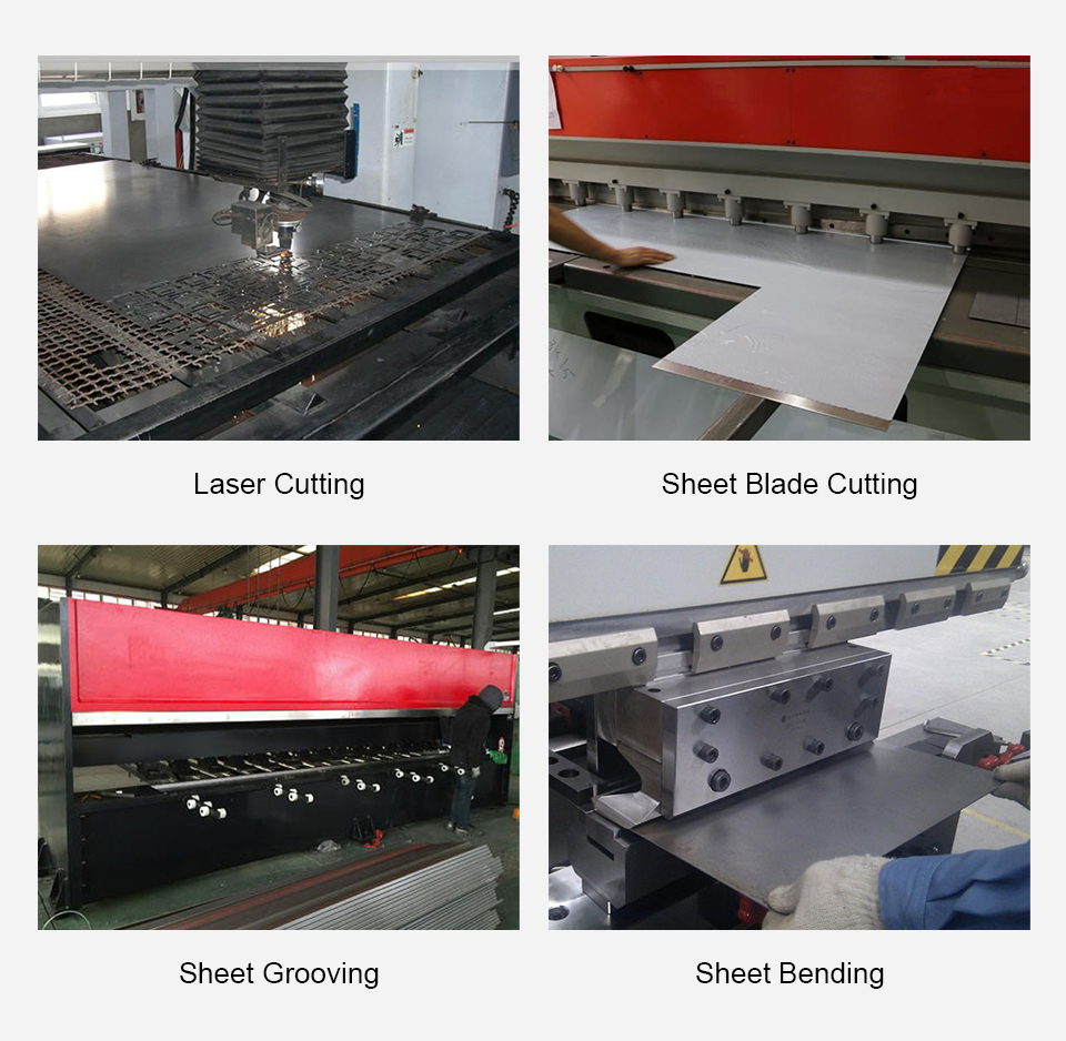 Sheet laser/blade cutting, grooving, bending