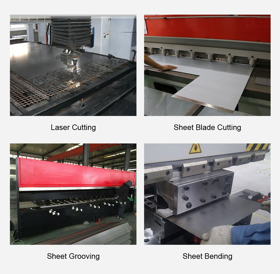 Grooving, laser cutting, blade cutting, bending