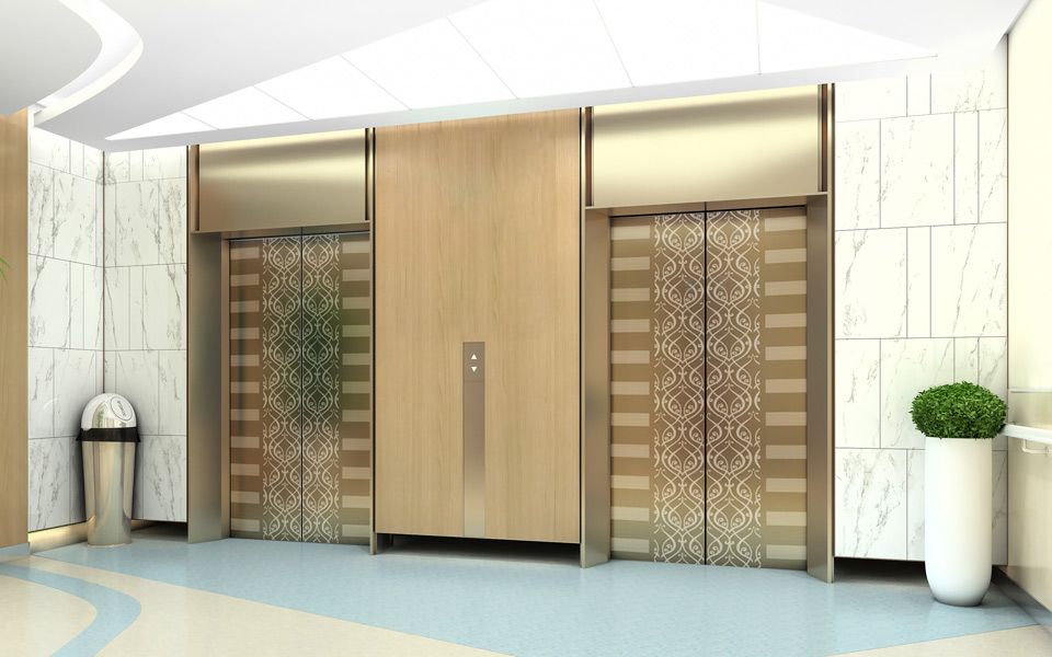 Stainless steel gold etched mirror sheet application showing the interior effect of gold etched mirror sheet