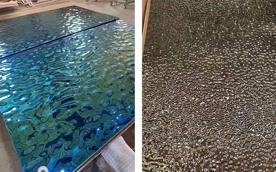 blue water wave stainless steel panel blue water wave stainless steel panel